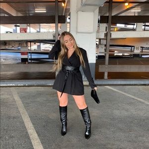 BooHoo oversized black blazer
